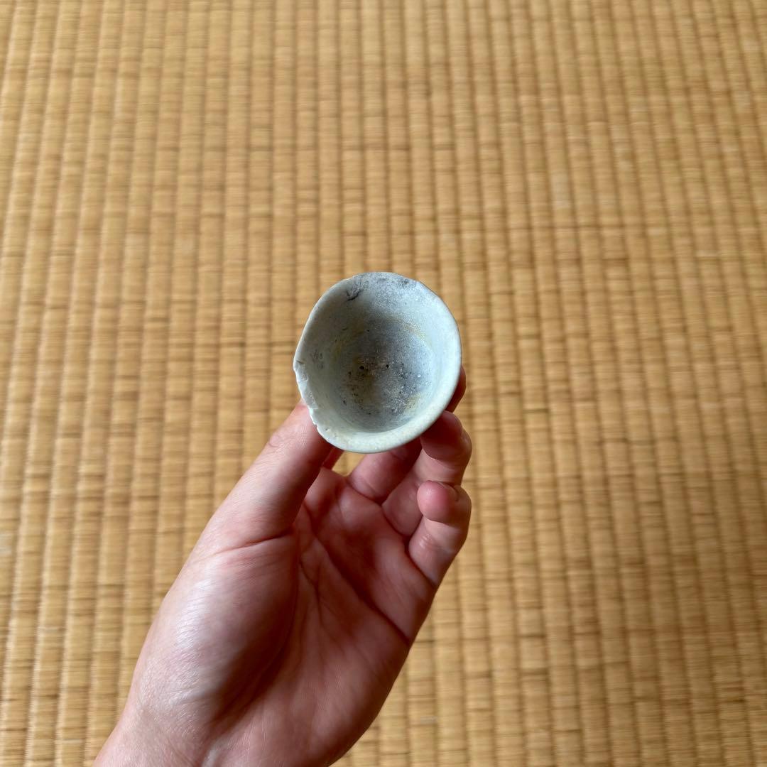 初期伊万里 鎬文 盃 ぐい呑み 江戸時代 陶片 古唐津 古伊万里 古美術