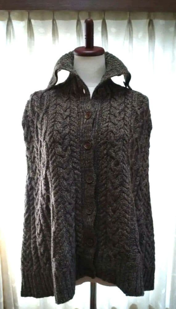 【お値下げ最終価格】美品ラルフローレンカシミア ケーブルニット ポンチョ