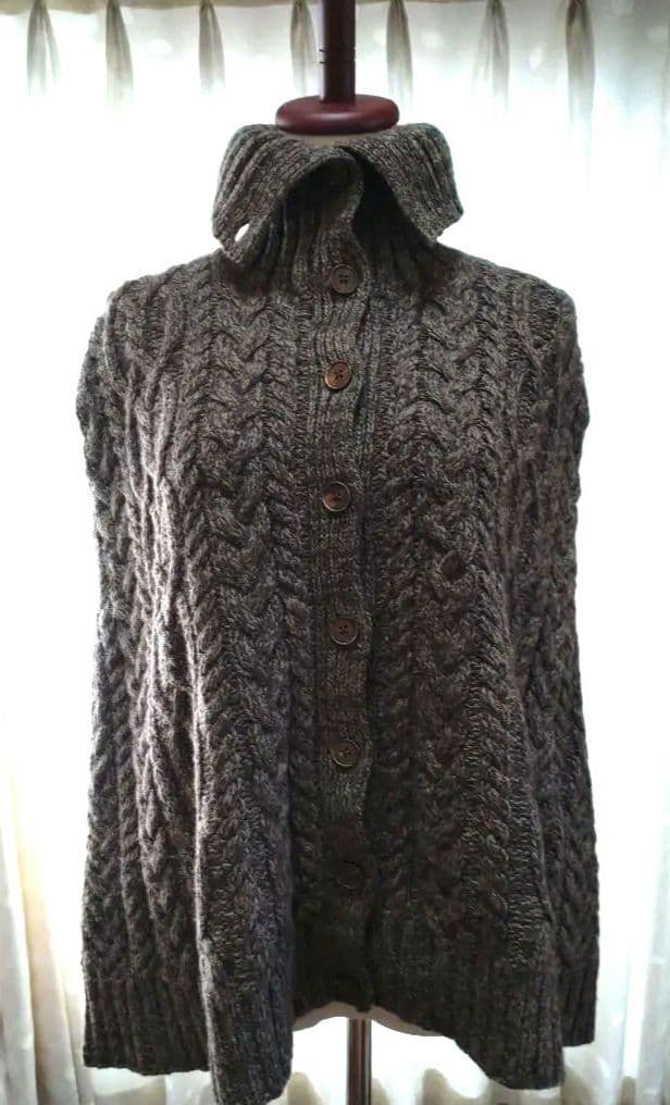 【お値下げ最終価格】美品ラルフローレンカシミア ケーブルニット ポンチョ