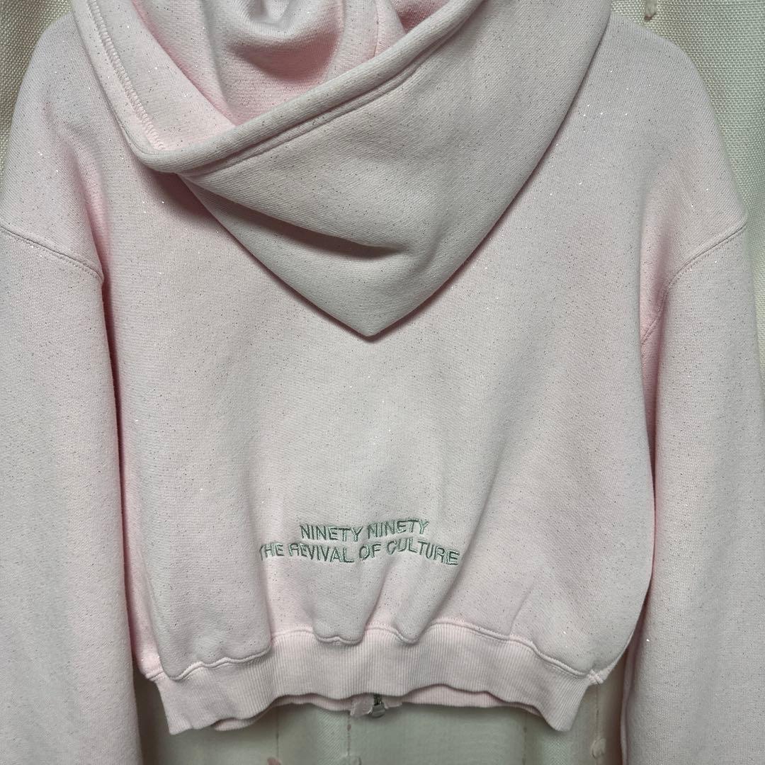 トップス 9090 girl Glitter Light Zip Hoodie