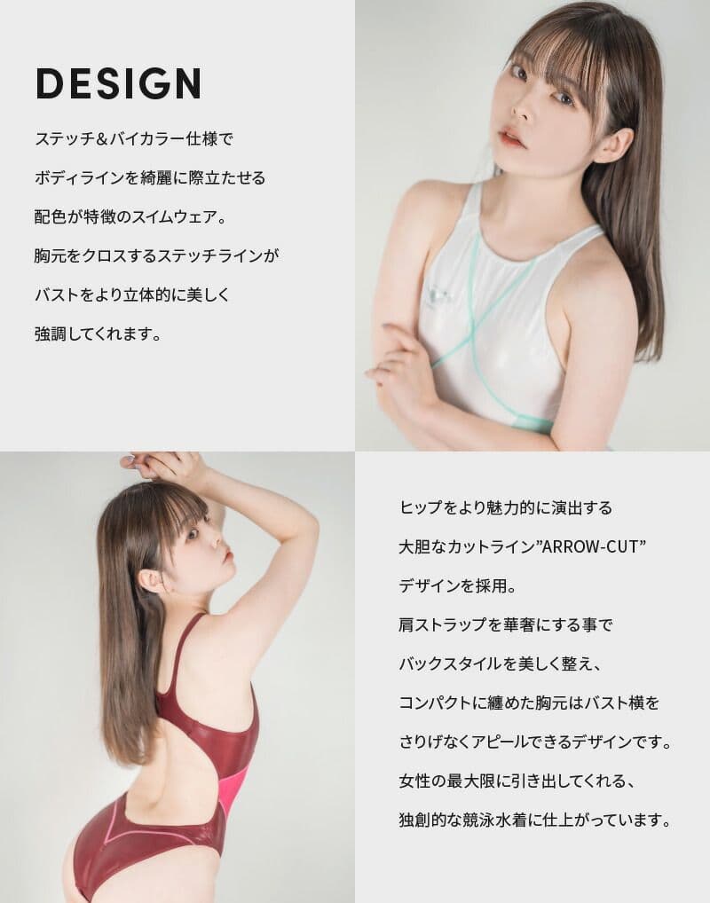 新品　PHARFAITE　クロスステッチ競泳水着　PF660