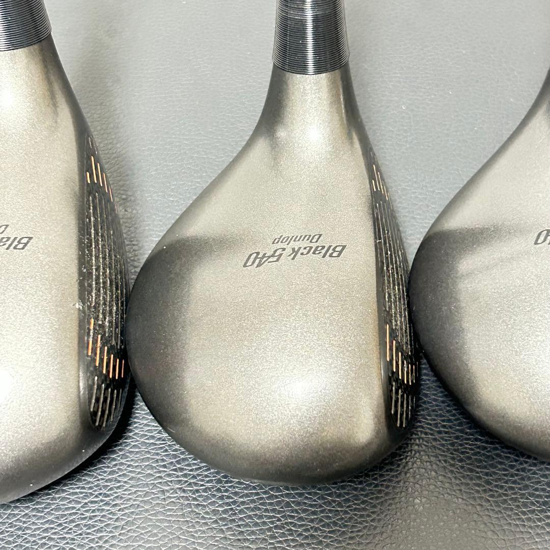 希少 ダンロップ パーシモン Black 540 ウッド3本 カーボンフェース