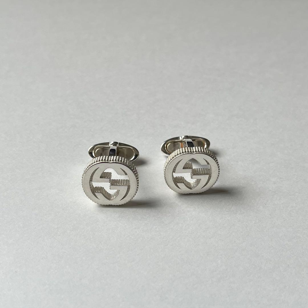 GUCCI グッチ　インターロッキング　カフス　シルバー　925