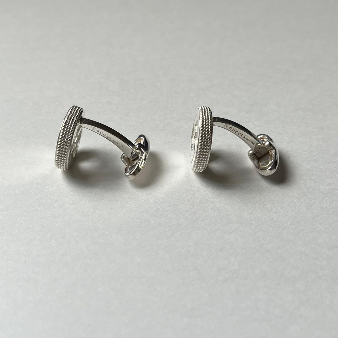 GUCCI グッチ　インターロッキング　カフス　シルバー　925