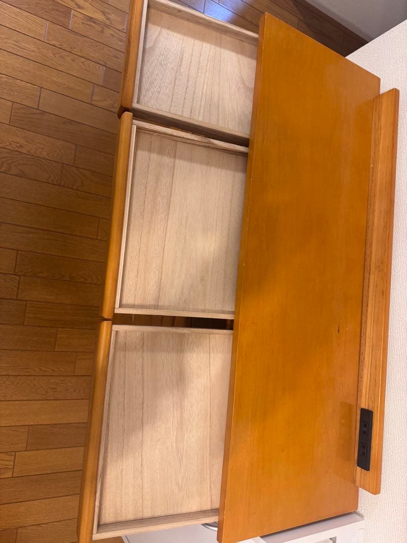 【引き取りのみ】木製チェスト ナチュラルウッド 引き出し付き