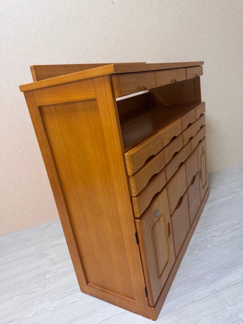 【引き取りのみ】木製チェスト ナチュラルウッド 引き出し付き