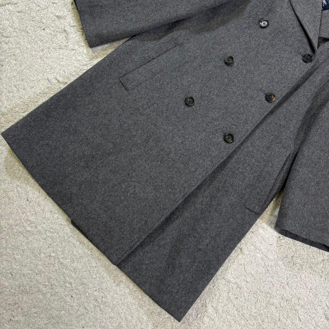 バーバリーロンドン　ノバチェック　イギリス製　ウール　ミドルコート　ダブル