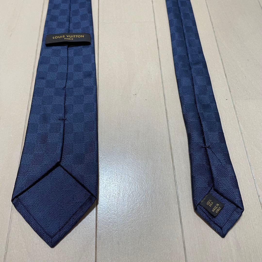 【ダミエ 美品】LOUIS VUITTON ルイヴィトン ネクタイ LV シルク