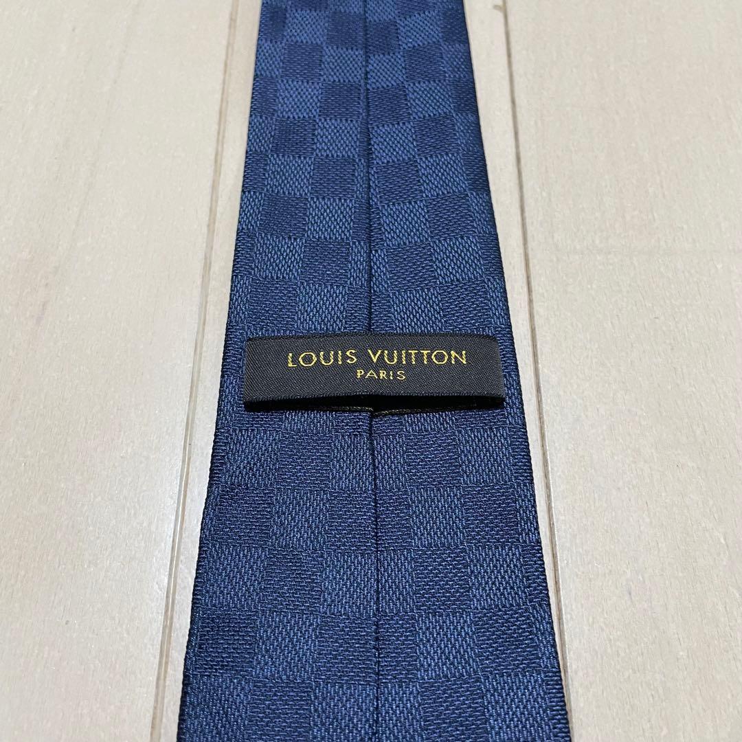 【ダミエ 美品】LOUIS VUITTON ルイヴィトン ネクタイ LV シルク