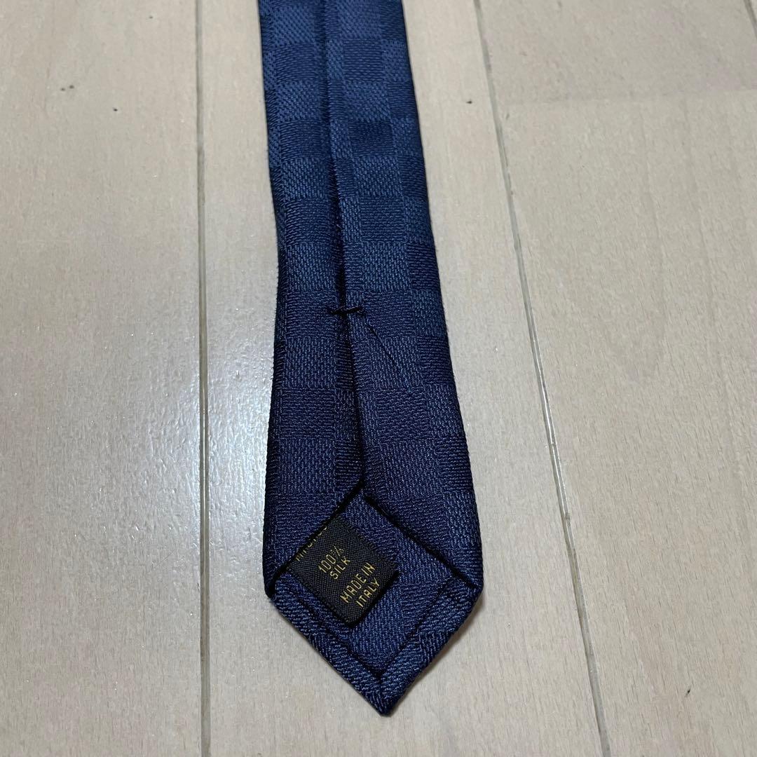 【ダミエ 美品】LOUIS VUITTON ルイヴィトン ネクタイ LV シルク