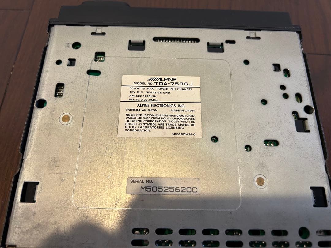 ALPINE TDA-7536J ヘッドユニット