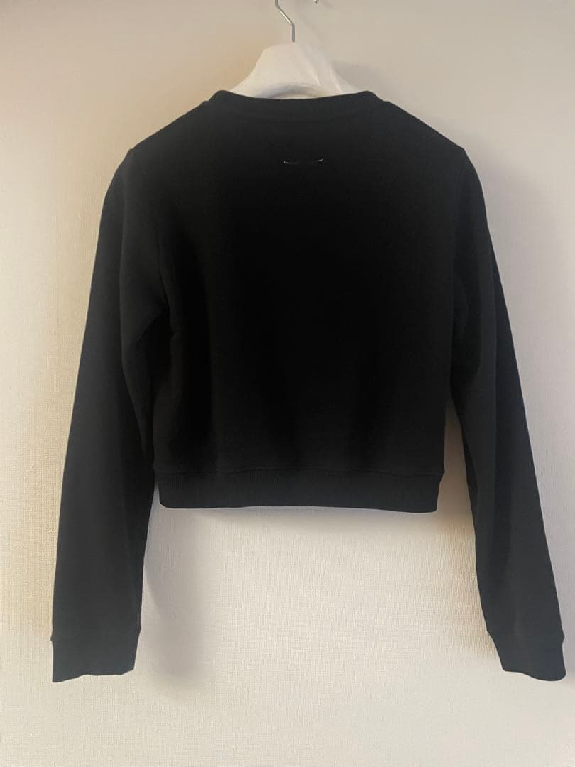 【新品未使用】 MM6 クロップド スウェット ブラック