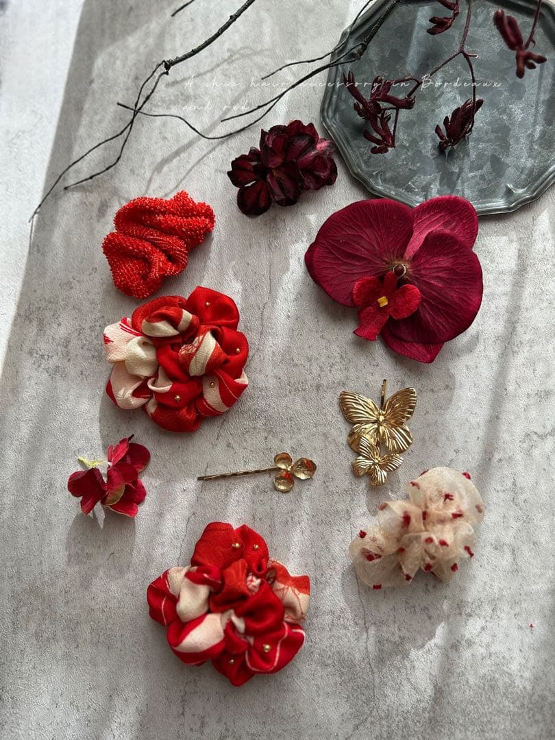 a*4様 七五三　七五三髪飾り　ヘッドドレス　着物髪飾り　リメイク髪飾り　062