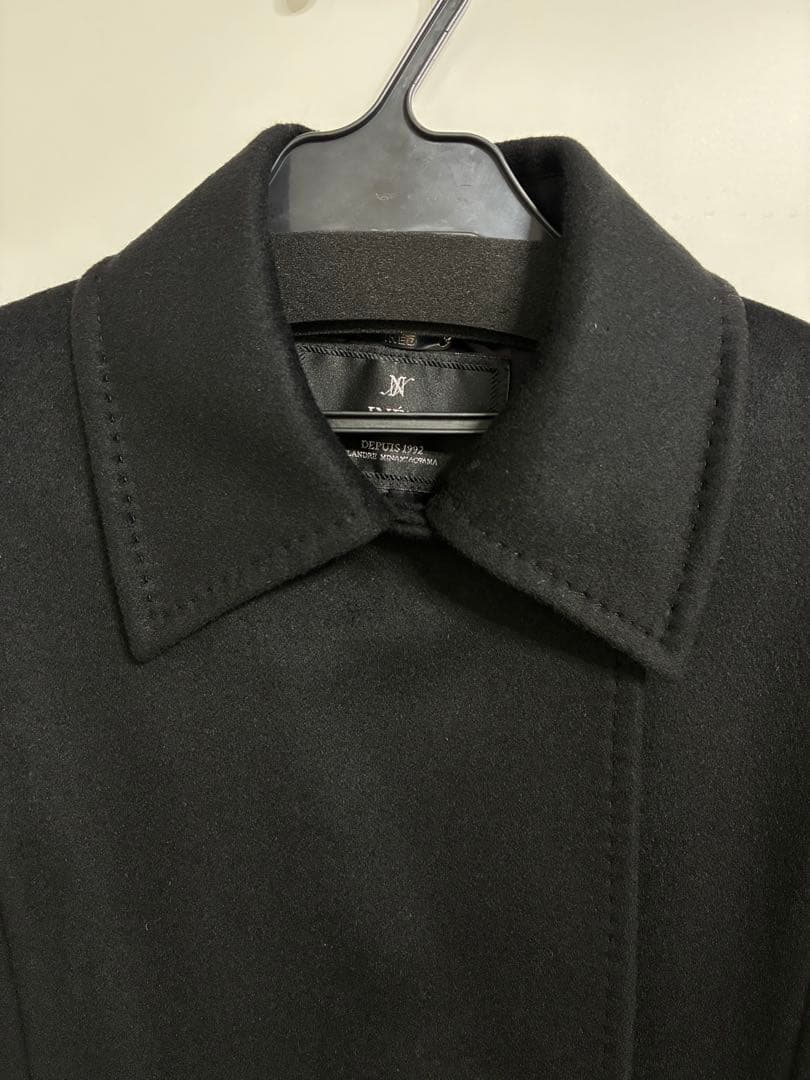 11号 イネドINED カシミヤ100%ラップコート 黒　冠婚葬祭 フォーマル