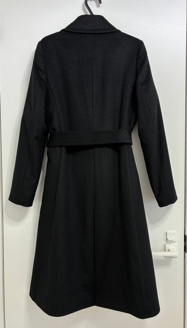 11号 イネドINED カシミヤ100%ラップコート 黒　冠婚葬祭 フォーマル