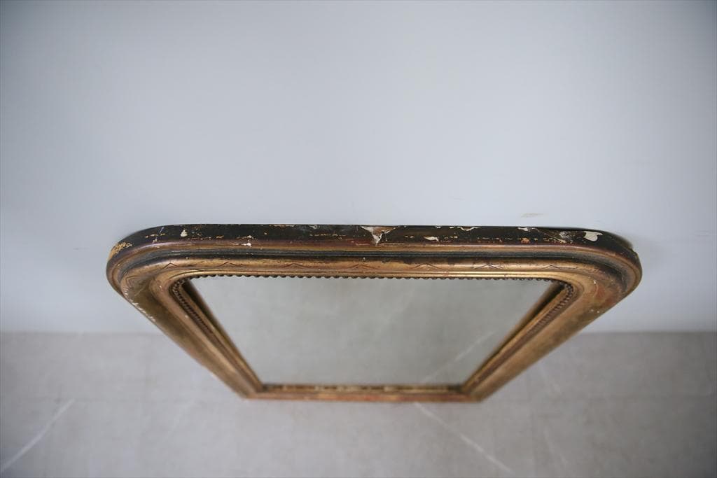 フランスアンティークルイフィリップ様式ミラー/姿見ウォールミラー鏡(68-152