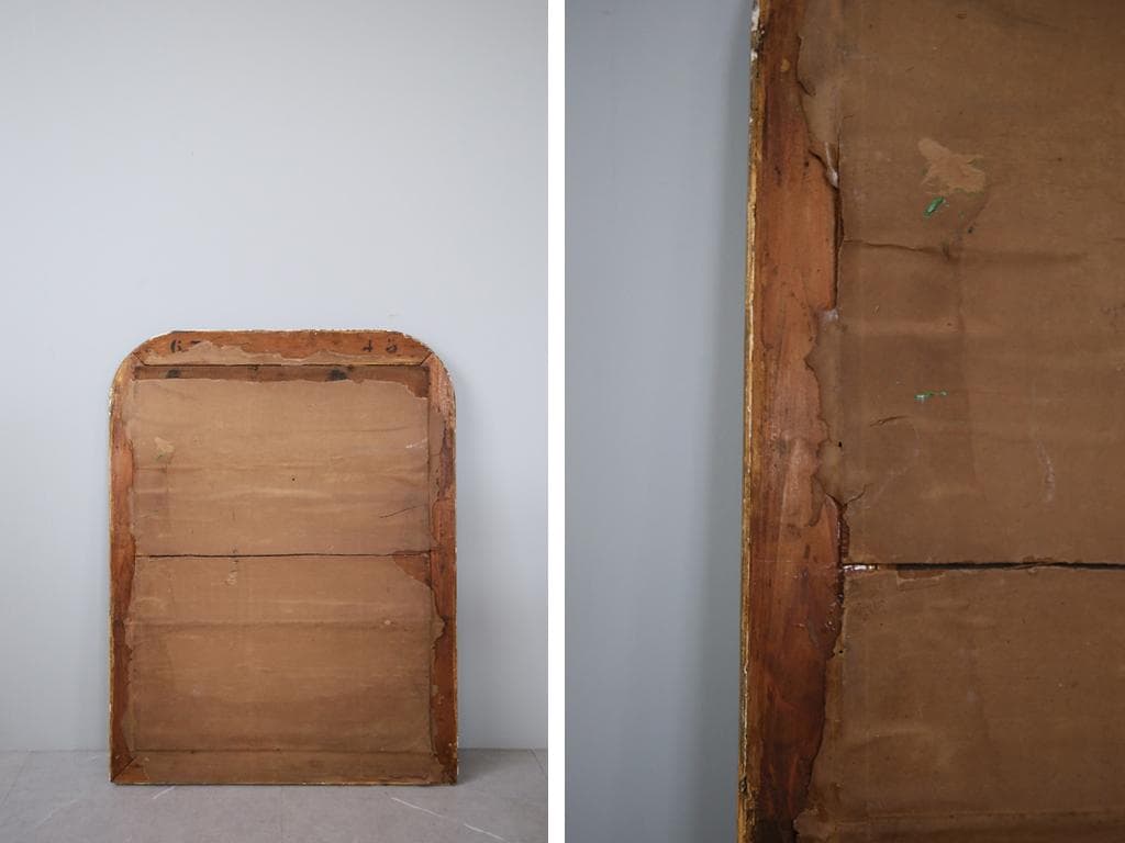 フランスアンティークルイフィリップ様式ミラー/姿見ウォールミラー鏡(68-152