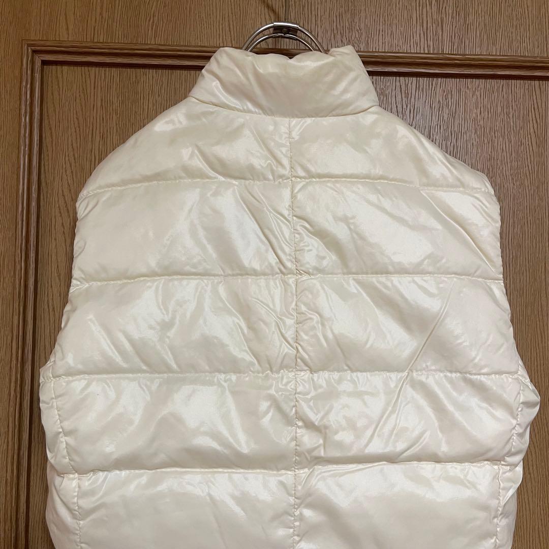 MONCLER モンクレール ダウン ベスト ワッペン ロゴ スナップ ホワイト