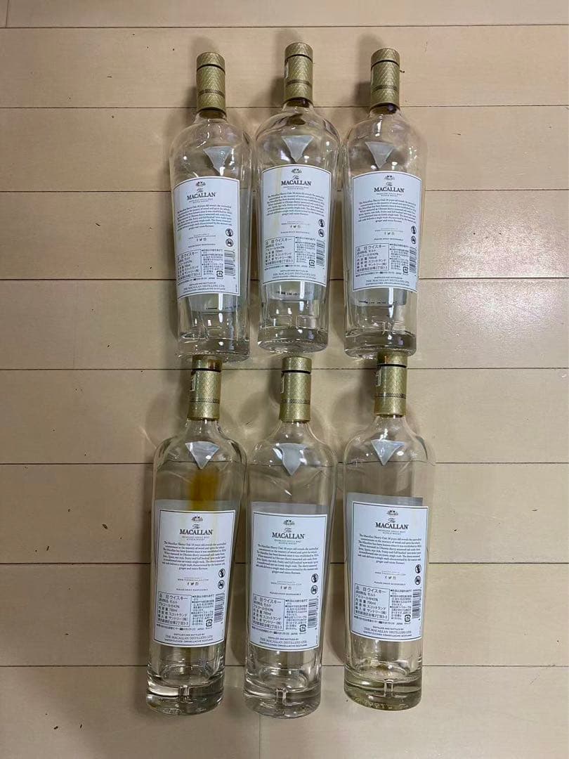 MACALLAN マッカラン 18年 シェリーオーク 700ml空瓶 6本 空箱