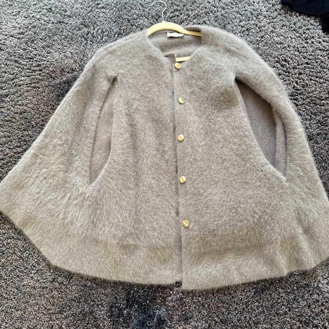 UNITED ARROWS ベージュ ポンチョ・ケープコート