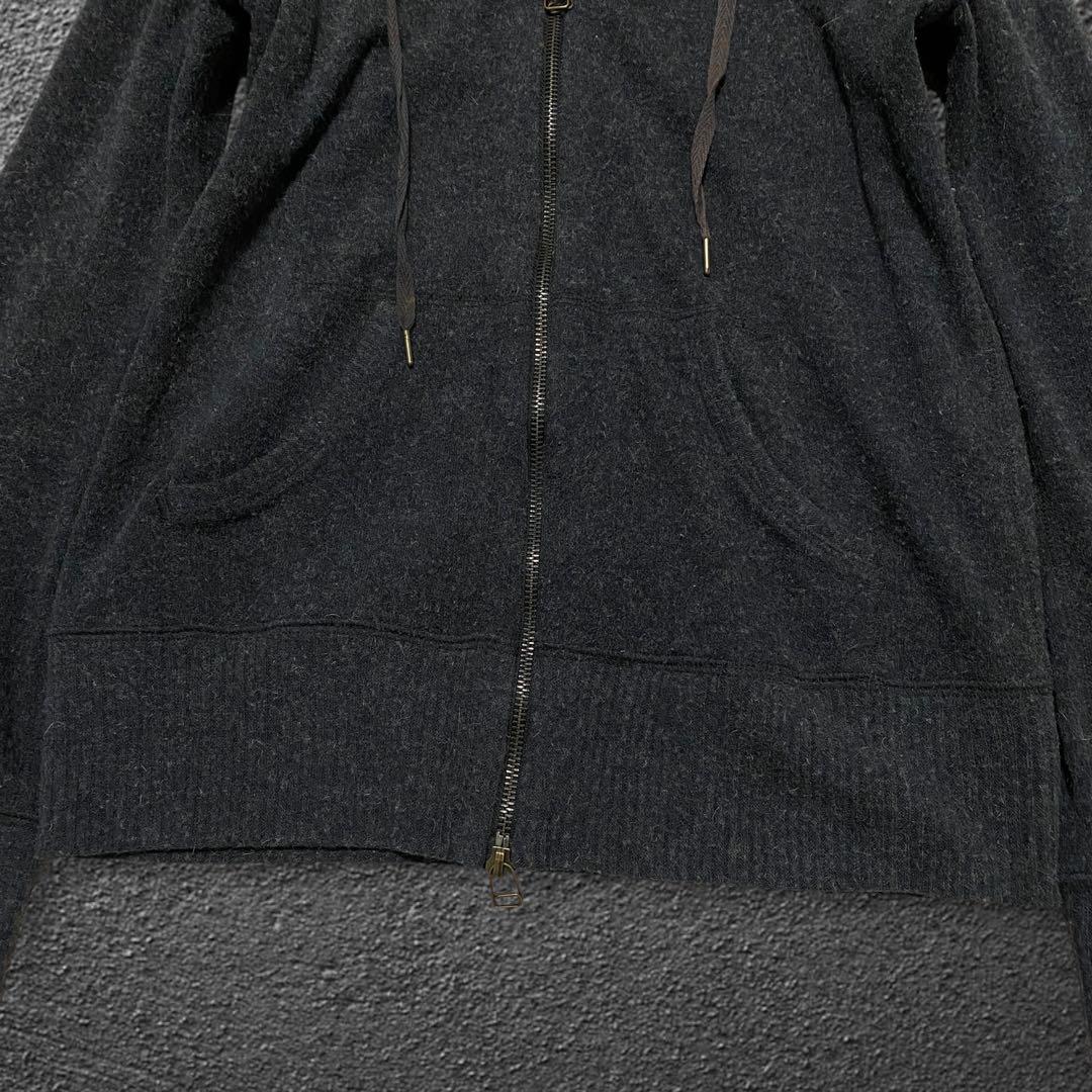 トップス goa raccoon fur zip up knit hoodie