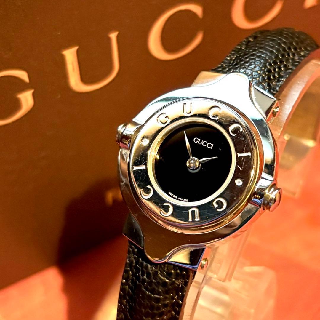 新品電池☆GUCCI グッチ 6600L ターンフェイス Gロゴ 腕時計 稼働