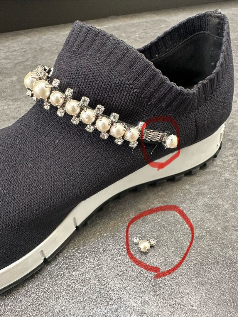 ジミーチュウ スニーカー ビジュー ヴェローナJIMMY CHOO 23.5