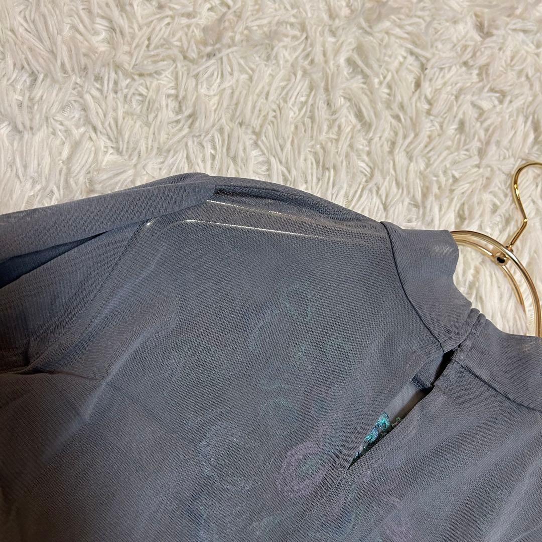 VIVIENNE TAM 花柄刺繍入り チュニック グレー 38