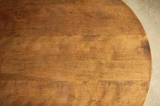 雰囲気の良い古い木製丸テーブル　ちゃぶ台　天然木　古家具　古民家　古道具