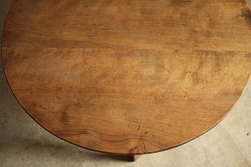 雰囲気の良い古い木製丸テーブル　ちゃぶ台　天然木　古家具　古民家　古道具