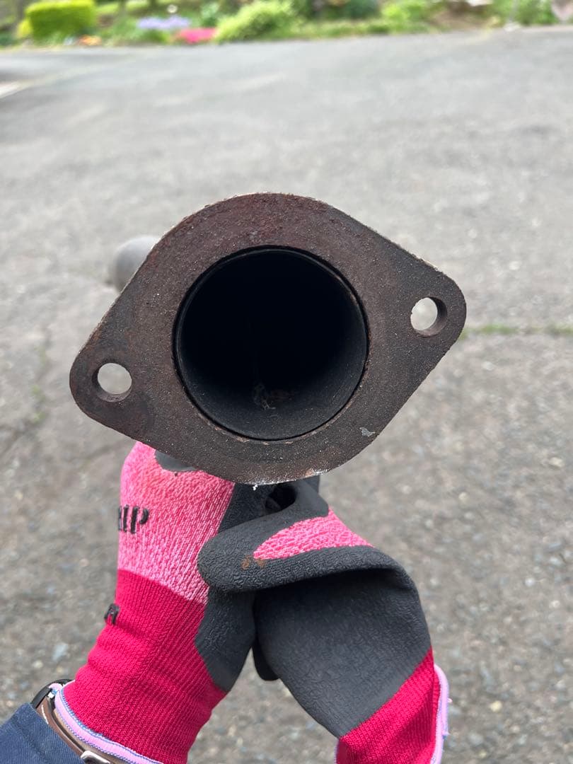 スカイラインクーペ v36 中間ストレートマフラー