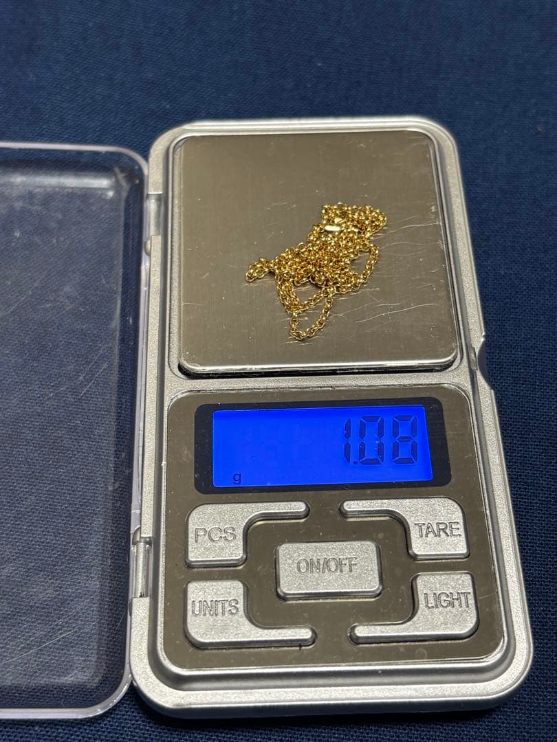 18金ネックレス　刻印　検査済