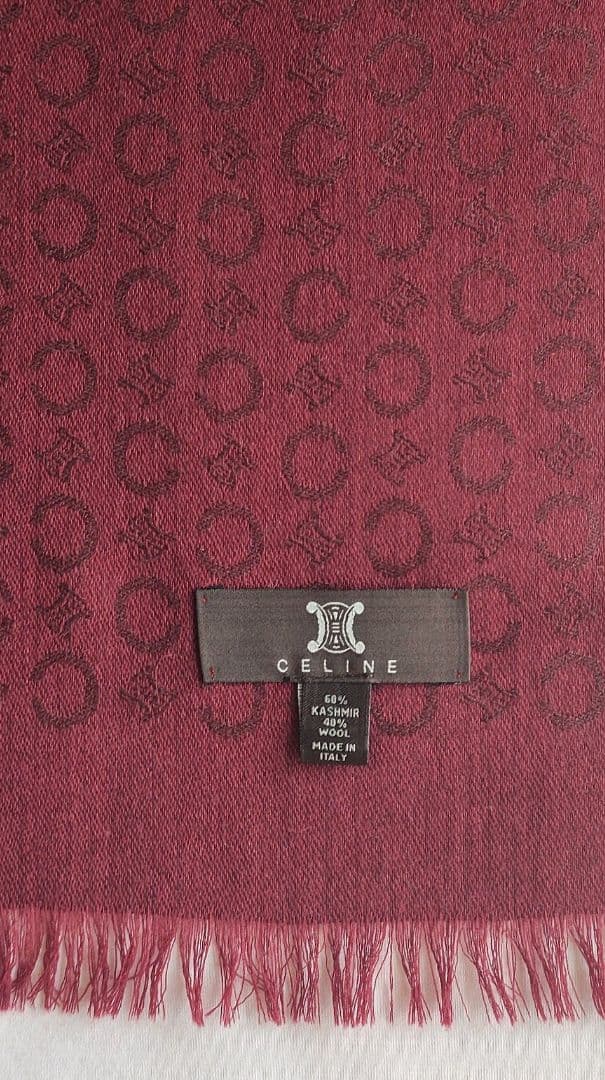 【未使用】CELINE　セリーヌ　ストール　マフラー　男女兼用　カシミア混