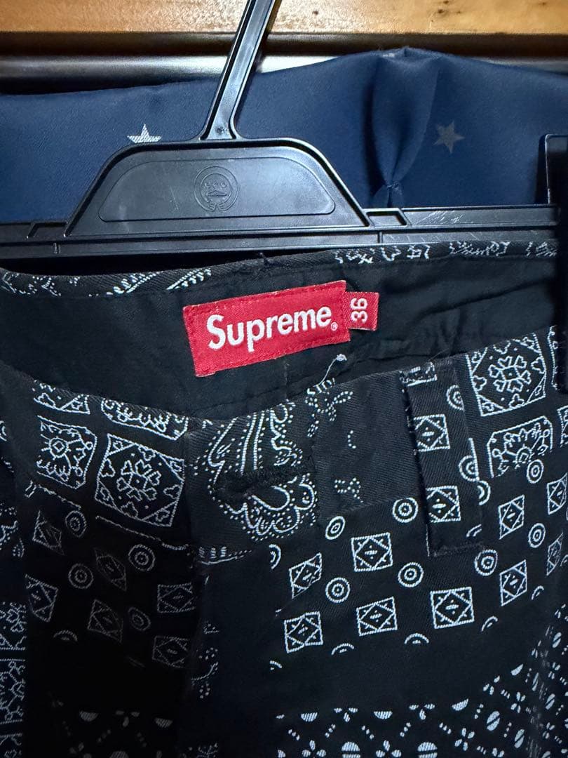 パンツ Black 36 20SS Supreme Paisley Grid Chino