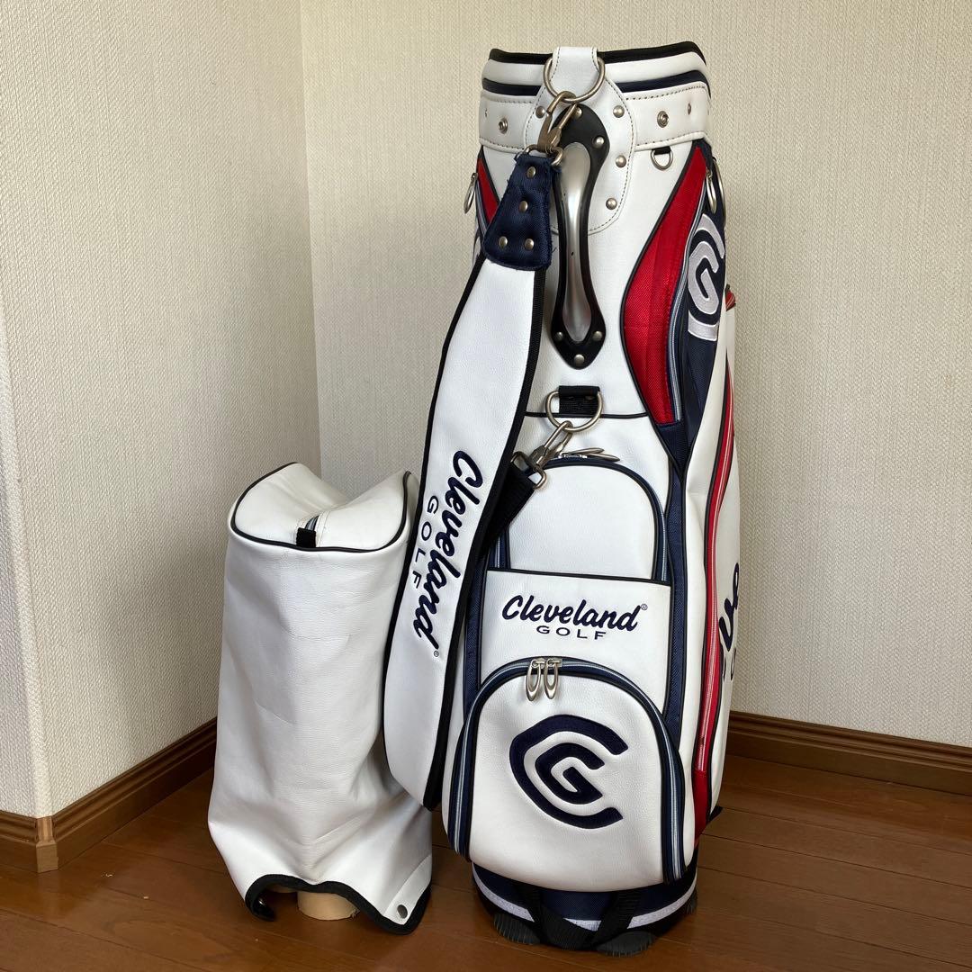 AB-199 クリーブランド キャディバッグ 6分割カート型 ホワイト 送料無料