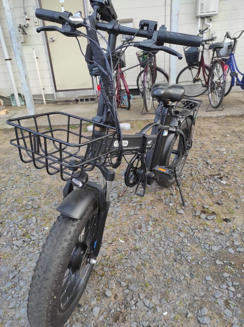 FLYFISH 折りたたみ自転車 ブラック フロントバスケット(ジャンク)