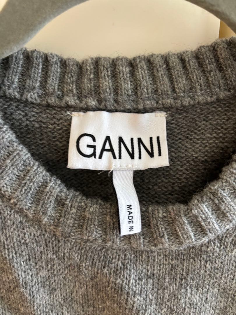 GANNI ニットベスト M グレー 佐藤ミケーラ倭子さん着用