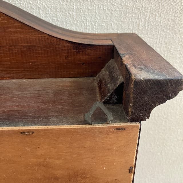 ヴィンテージ 木製 ガラスキャビネット ステンドグラス キュリオキャビネット