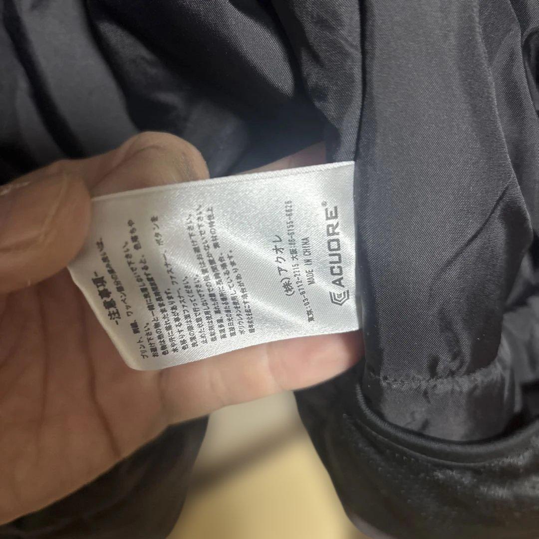 ACUORE ブラック ベンチコート Lサイズ　アクオレ