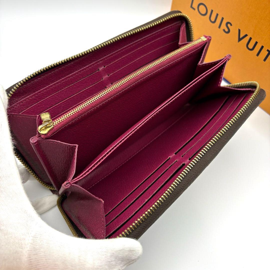 【美品・新型】ルイヴィトン モノグラム ジッピーウォレット フューシャ 長財布