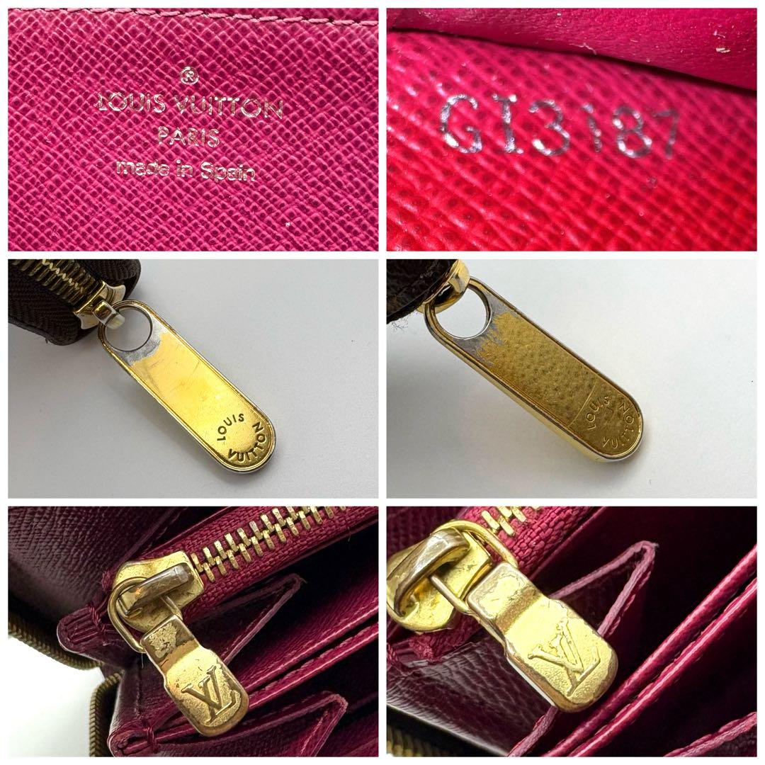 【美品・新型】ルイヴィトン モノグラム ジッピーウォレット フューシャ 長財布