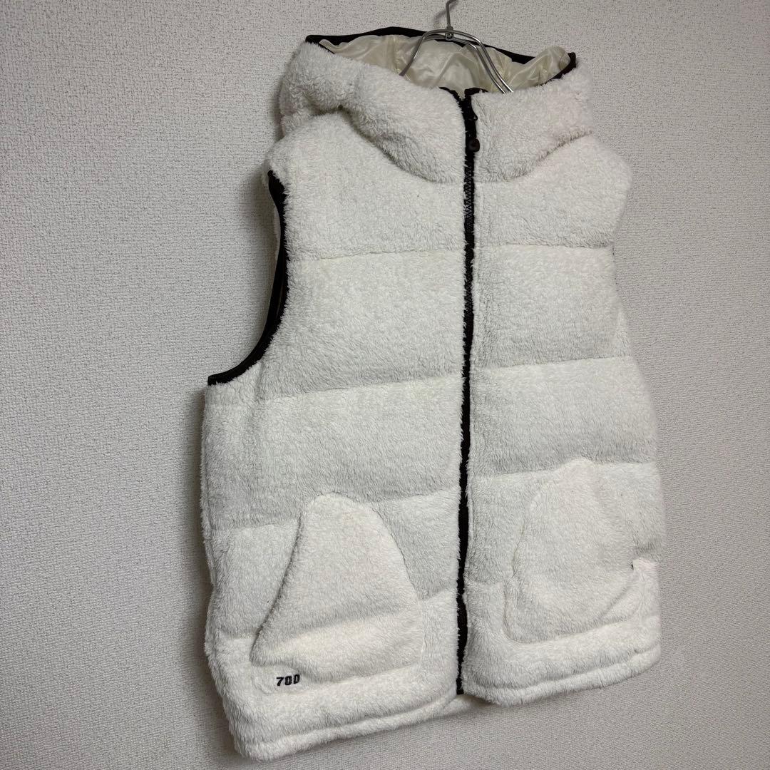 ノースフェイス ホワイトレーベル ボアフリース ダウンベスト 韓国限定 Lサイズ