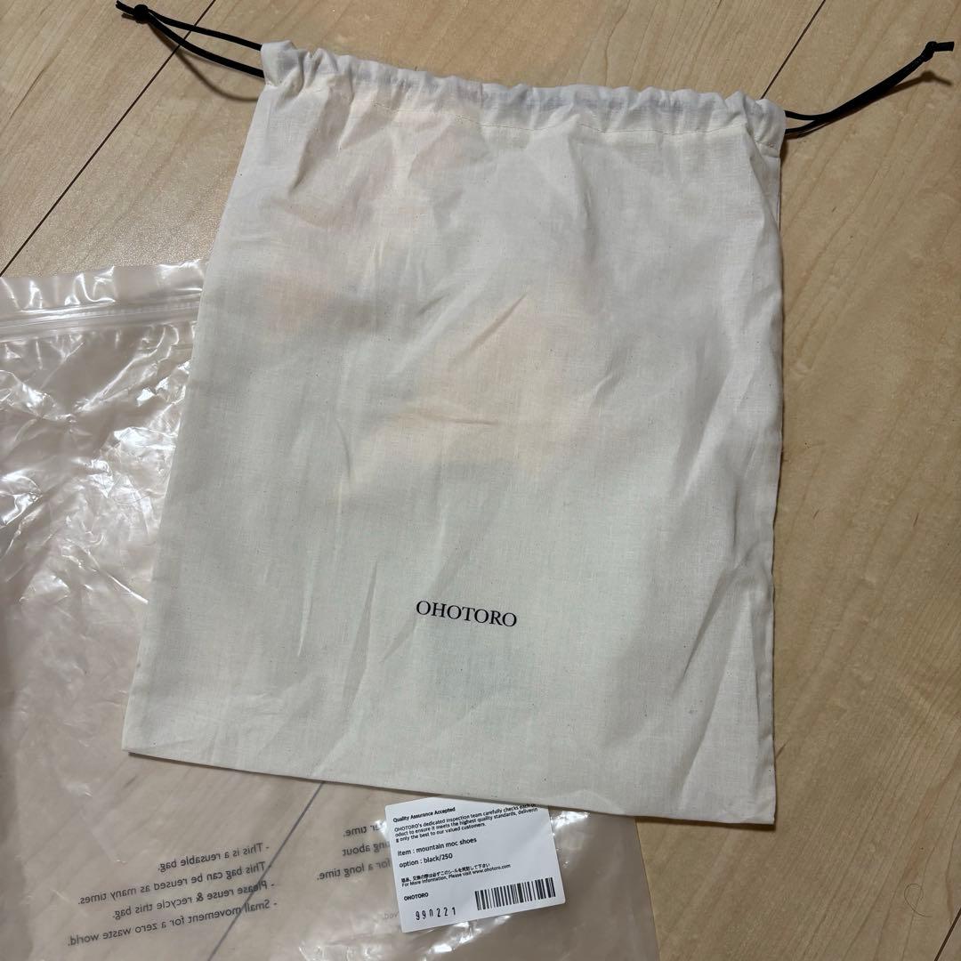 【OHOTORO】 mountain moc shoes black 25㎝