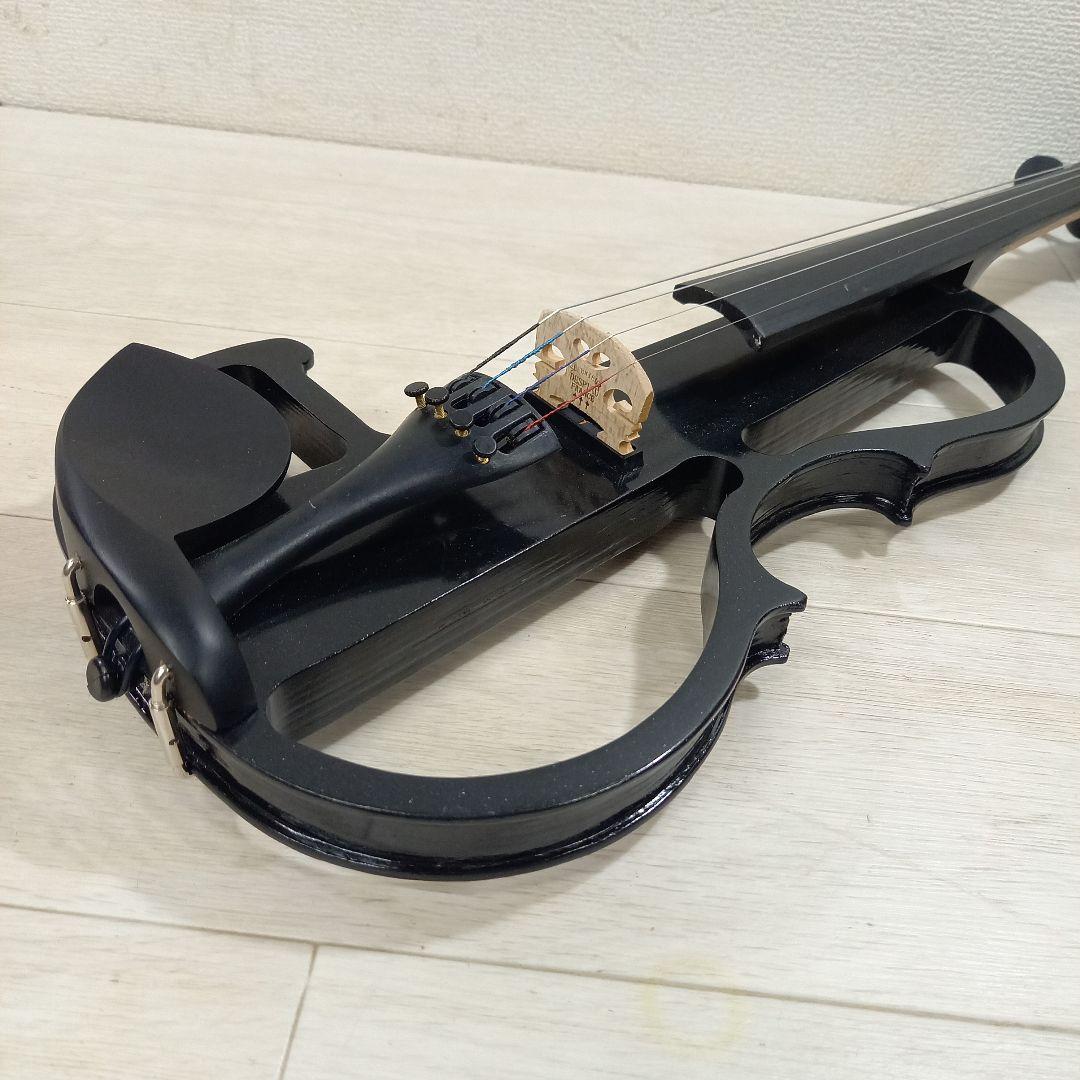 ノーブランド エレキバイオリン 4/4size メタリックブラック