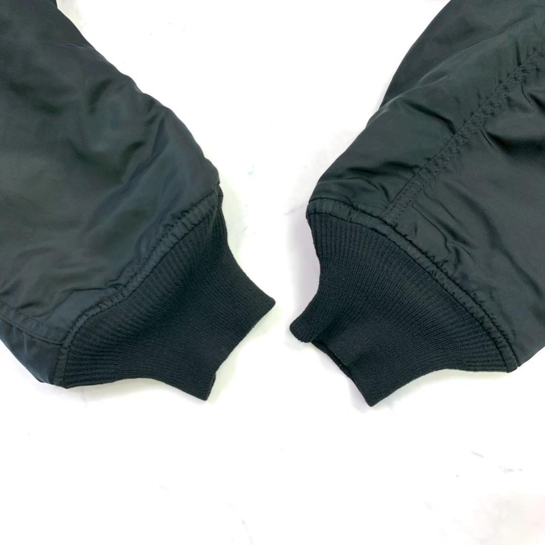 希少カラー★90s USA製 アルファ MA-1 バックロゴ 黒 XL　D258