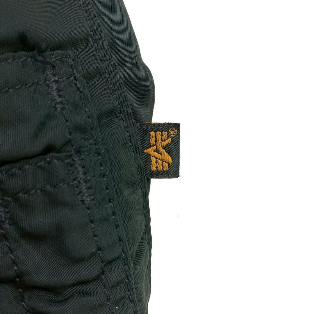 希少カラー★90s USA製 アルファ MA-1 バックロゴ 黒 XL　D258