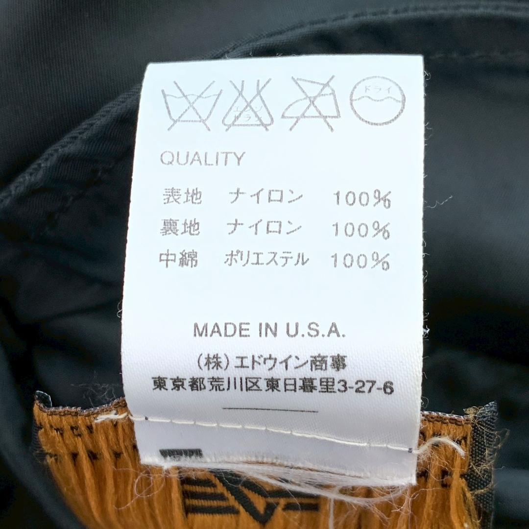 希少カラー★90s USA製 アルファ MA-1 バックロゴ 黒 XL　D258