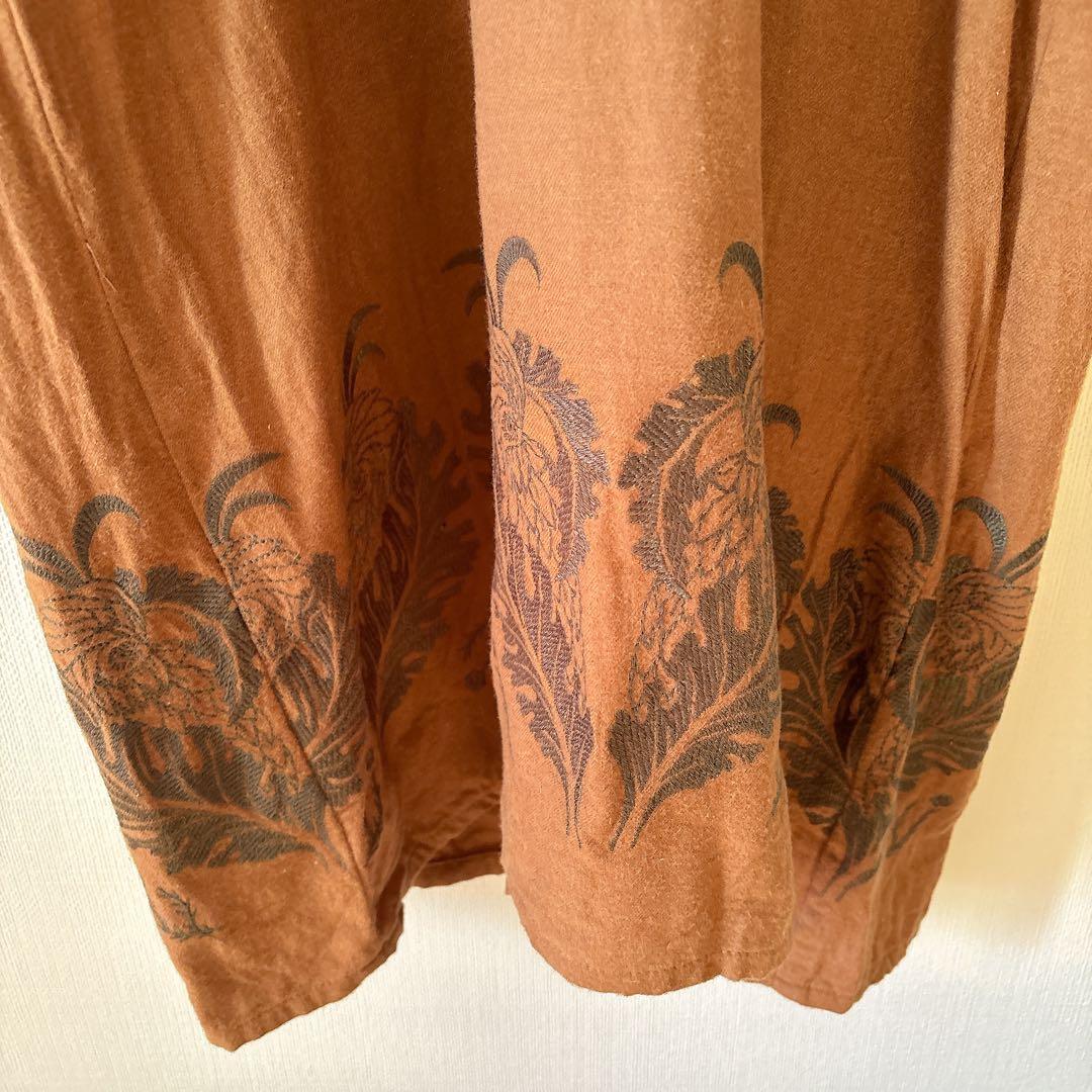 ✔️ didizizi ディディジジ オウム刺繍 ネルOP ワンピース ロング