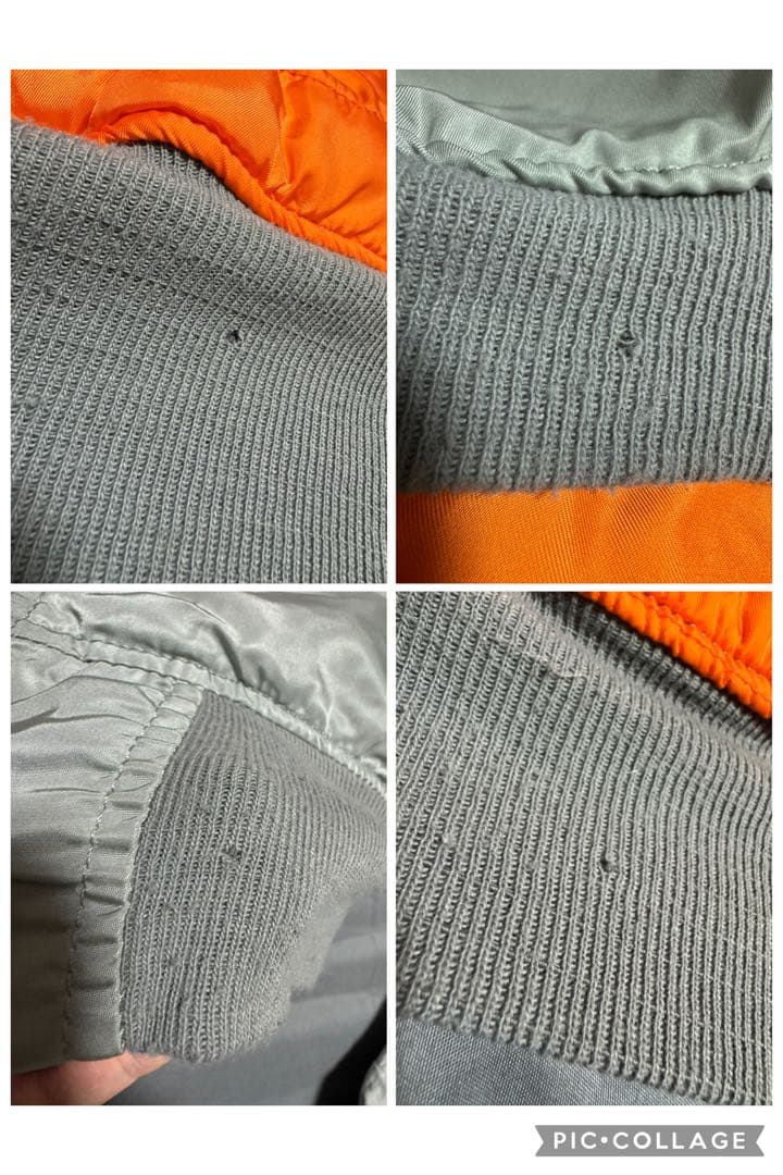 稀少色シルバー ALPHA 90s USA製 ビンテージ ボンバージャケット L