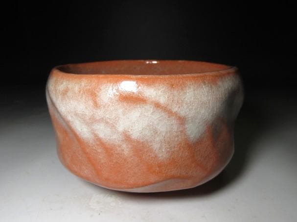 楽吉左衛門十二代 弘入 赤茶碗／楽吉左衛門十五代 直入 書付／共箱 仕覆